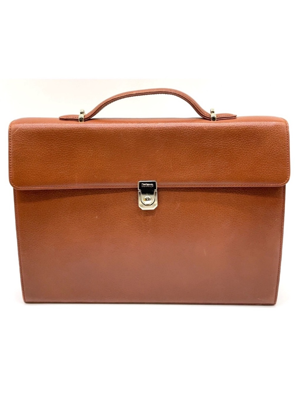 Burberrys Inner Nova Check
Classic Brown Leather Briefcase